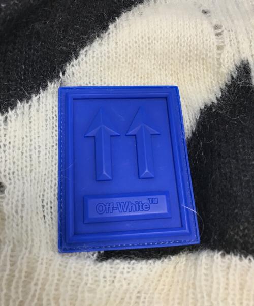 OFFWHITE（オフホワイト）OFFWHITE (オフホワイト) MOHAIR DIAG SWEATER ホワイト×ブラック サイズ:Lの古着・服飾アイテム