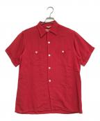 CROWN PRINCEクラウン プリンス）の古着「レーヨンボーリングシャツ」｜レッド