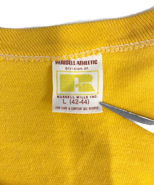 RUSSELL ATHLETIC（ラッセルアスレチック）RUSSELL ATHLETIC (ラッセルアスレチック) 70s プリントTシャツ イエロー サイズ:Lの古着・服飾アイテム