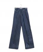 JOHN LAWRENCE SULLIVANジョン ローレンス サリバン）の古着「フロントタックワイドデニムパンツ」｜インディゴ