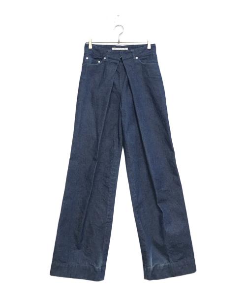 JOHN LAWRENCE SULLIVAN（ジョン ローレンス サリバン）JOHN LAWRENCE SULLIVAN (ジョン ローレンス サリバン) フロントタックワイドデニムパンツ インディゴ サイズ:42の古着・服飾アイテム