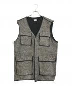POSTELEGANTポステレガント）の古着「WASHI PAPER COTTON POCKET KNIT VEST」｜グレー