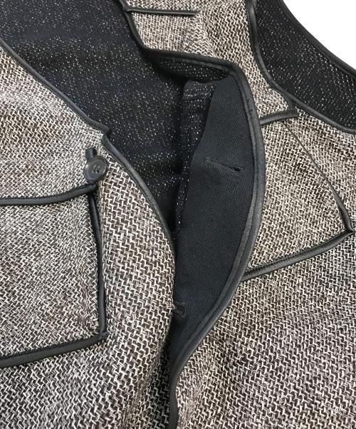 POSTELEGANT（ポステレガント）POSTELEGANT (ポステレガント) WASHI PAPER COTTON POCKET KNIT VEST グレー サイズ:40の古着・服飾アイテム