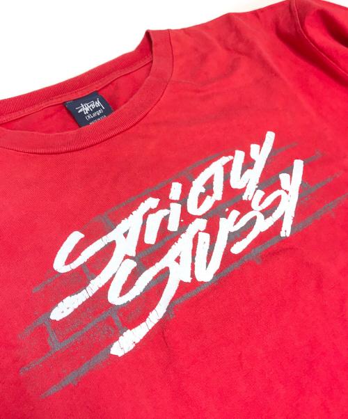 stussy（ステューシー）stussy (ステューシー) プリントTシャツ レッド サイズ:XLの古着・服飾アイテム