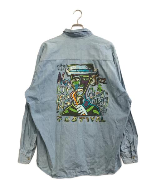 cotton deluxs casuals（コットンデラックスカジュアルズ）cotton deluxs casuals (コットンデラックスカジュアルズ) デニムシャツ インディゴ サイズ:XLの古着・服飾アイテム