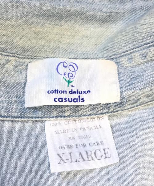 cotton deluxs casuals（コットンデラックスカジュアルズ）cotton deluxs casuals (コットンデラックスカジュアルズ) デニムシャツ インディゴ サイズ:XLの古着・服飾アイテム