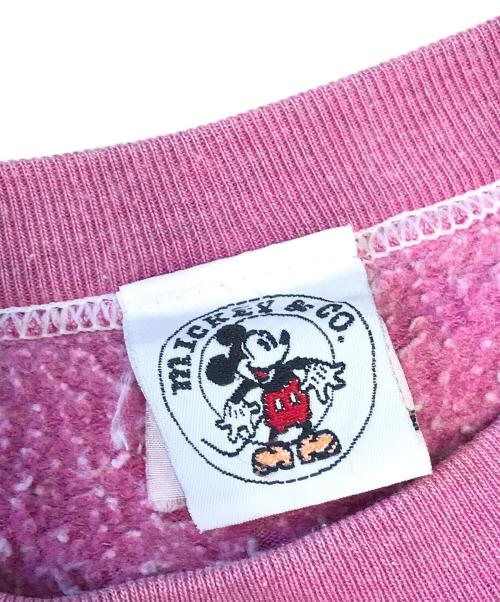 mickey & co .（ミッキー アンド コー）mickey & co . (ミッキー アンド コー) プリントスウェット ピンク サイズ:不明の古着・服飾アイテム