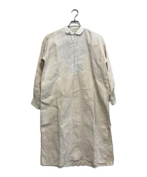 VINTAGE（ヴィンテージ）VINTAGE (ヴィンテージ) フレンチリネンスモックシャツ ホワイト サイズ:不明の古着・服飾アイテム