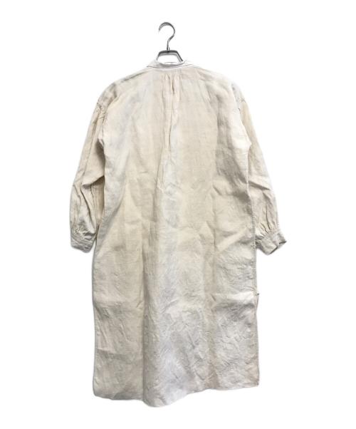 VINTAGE（ヴィンテージ）VINTAGE (ヴィンテージ) フレンチリネンスモックシャツ ホワイト サイズ:不明の古着・服飾アイテム