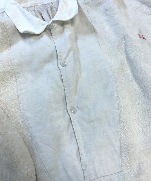 VINTAGE（ヴィンテージ）VINTAGE (ヴィンテージ) フレンチリネンスモックシャツ ホワイト サイズ:不明の古着・服飾アイテム