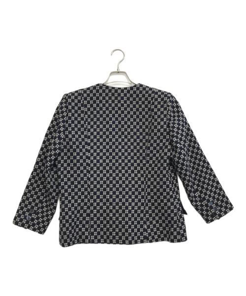 CELINE（セリーヌ）CELINE (セリーヌ) ノーカラージャケット ネイビー サイズ:42の古着・服飾アイテム