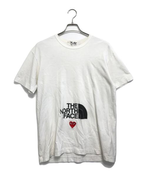 PLAY COMME des GARCONS（プレイコムデギャルソン）PLAY COMME des GARCONS (プレイコムデギャルソン) THE NORTH FACE (ザ ノース フェイス) 半袖Tシャツ ホワイト サイズ:XLの古着・服飾アイテム