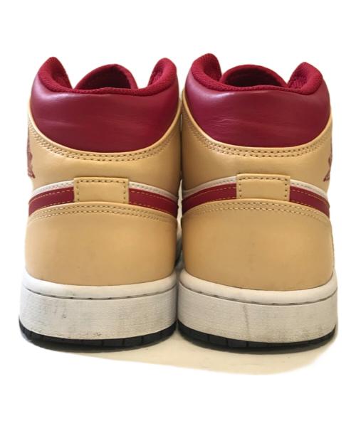 NIKE（ナイキ）NIKE (ナイキ) AIR JORDAN1 ベージュ×レッド サイズ:US9/UK8/EUR42.5/cm27/BR40.5/CN270(2.5)の古着・服飾アイテム