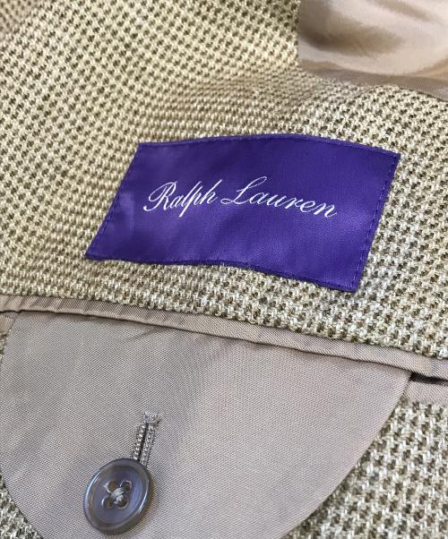 RALPH LAUREN Purple Label（ラルフ ローレン パープル レーベル）RALPH LAUREN Purple Label (ラルフ ローレン パープル レーベル) 2Bテーラードジャケット ベージュ サイズ:38Rの古着・服飾アイテム