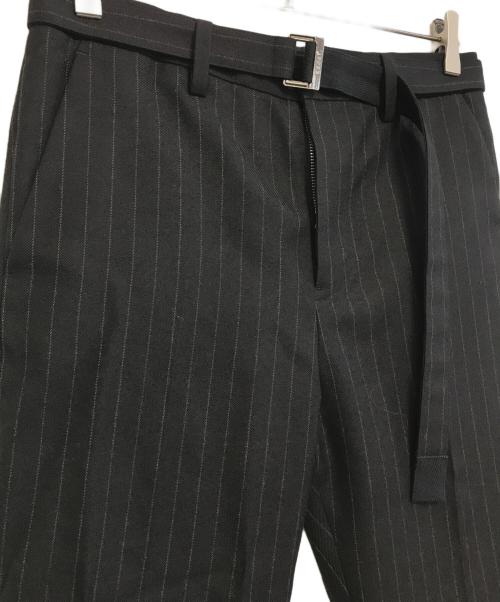 sacai（サカイ）sacai (サカイ) Chalk Stripe pants ブラック サイズ:1の古着・服飾アイテム