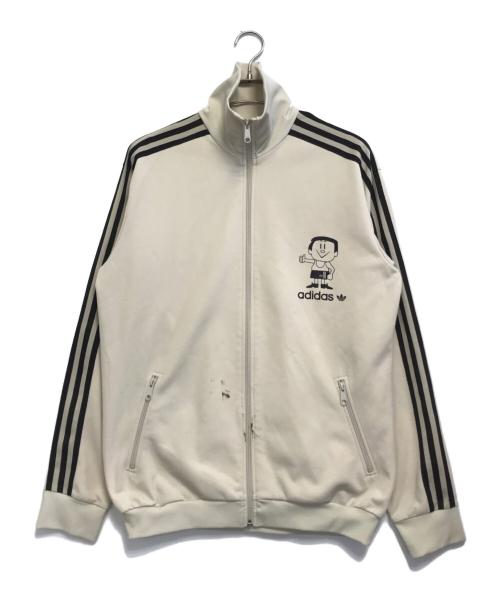 adidas（アディダス）adidas (アディダス) トラックジャケット ベージュ×ブラウン サイズ:Lの古着・服飾アイテム
