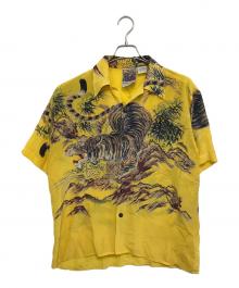 AVANTI SILK（アバンティ シルク）の古着「シルクアロハシャツ」｜イエロー