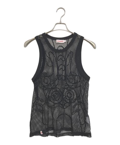 LOVERBOY（ラヴァーボーイ）LOVERBOY (ラヴァーボーイ) GRAPHIC NET VEST ブラック サイズ:Lの古着・服飾アイテム