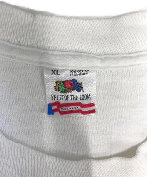 FRUIT OF THE LOOM（フルーツオブザルーム）FRUIT OF THE LOOM (フルーツオブザルーム) ニュースペーパープリントTシャツ ホワイト サイズ:XLの古着・服飾アイテム
