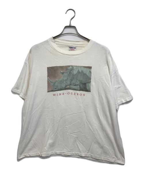 ONEITA（オニータ）ONEITA (オニータ) アートプリントTシャツ ホワイト サイズ:XLの古着・服飾アイテム