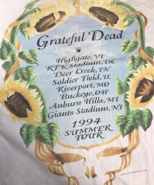 バンドTシャツ（バンドTシャツ）バンドTシャツ (バンドTシャツ) 90s GRATEFUL DEAD(グレイトフルデッド) バンドTシャツ ホワイト サイズ:Lの古着・服飾アイテム