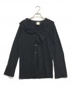 Y'sワイズ）の古着「ウールニットブラウス」｜ブラック