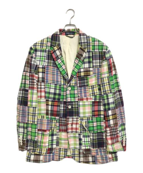 POLO RALPH LAUREN（ポロ・ラルフローレン）POLO RALPH LAUREN (ポロ・ラルフローレン) チェックパッチワーク3Bジャケット マルチカラー サイズ:Lの古着・服飾アイテム