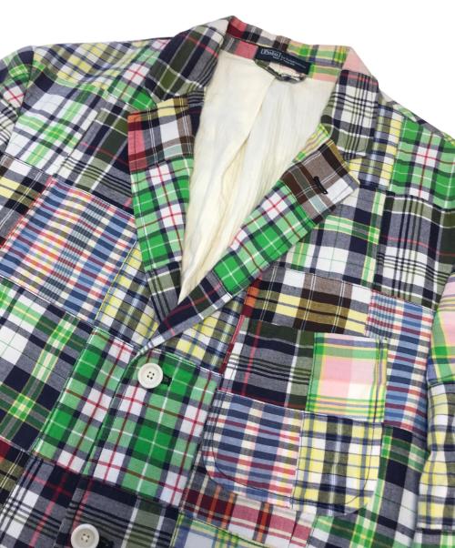 POLO RALPH LAUREN（ポロ・ラルフローレン）POLO RALPH LAUREN (ポロ・ラルフローレン) チェックパッチワーク3Bジャケット マルチカラー サイズ:Lの古着・服飾アイテム