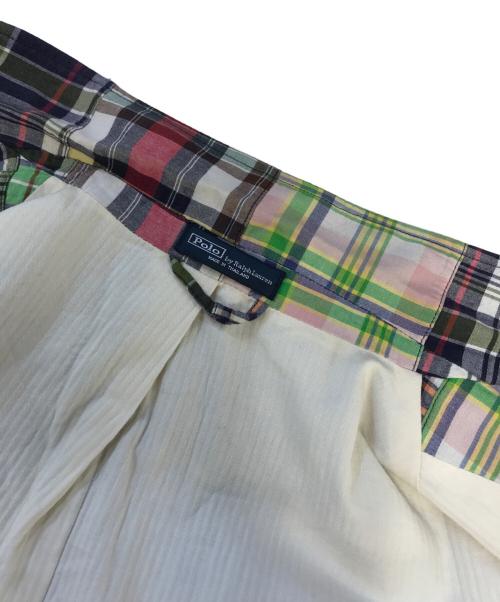 POLO RALPH LAUREN（ポロ・ラルフローレン）POLO RALPH LAUREN (ポロ・ラルフローレン) チェックパッチワーク3Bジャケット マルチカラー サイズ:Lの古着・服飾アイテム