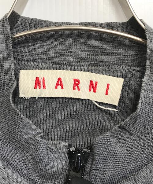 MARNI（マルニ）MARNI (マルニ) メッシュ切替フルジップカットソー グレー サイズ:36の古着・服飾アイテム