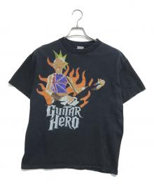 キャラクターTシャツ（キャラクターTシャツ）の古着「00s GUITAR HERO(ギター・ヒーロ) プリントTシャツ」｜ブラック