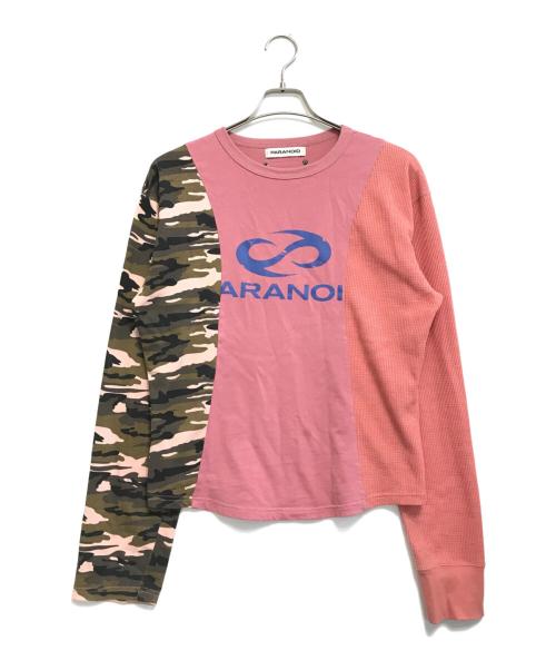 PARANOID（パラノイド）PARANOID (パラノイド) ドッキングカットソー ピンク サイズ:Lの古着・服飾アイテム