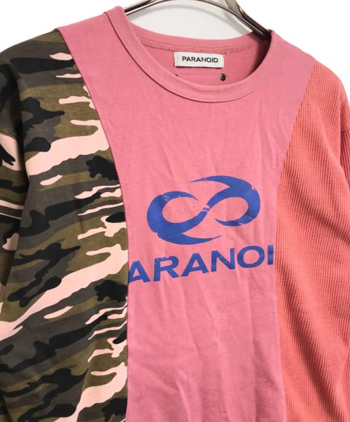 PARANOID（パラノイド）PARANOID (パラノイド) ドッキングカットソー ピンク サイズ:Lの古着・服飾アイテム