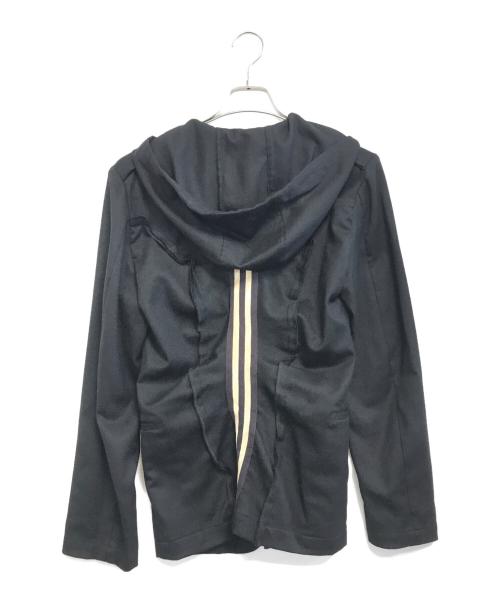 BLACK COMME des GARCONS（ブラックコムデギャルソン）BLACK COMME des GARCONS (ブラックコムデギャルソン) 背面ギャザーフードジャケット ブラック サイズ:Sの古着・服飾アイテム