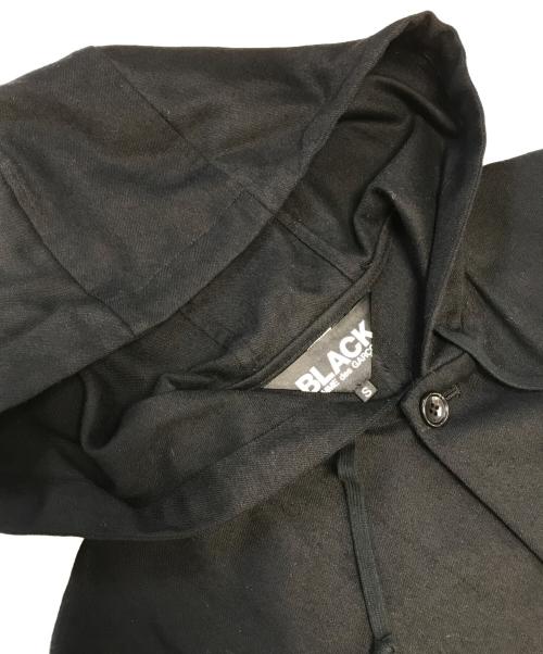 BLACK COMME des GARCONS（ブラックコムデギャルソン）BLACK COMME des GARCONS (ブラックコムデギャルソン) 背面ギャザーフードジャケット ブラック サイズ:Sの古着・服飾アイテム