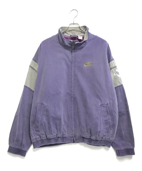 NIKE（ナイキ）NIKE (ナイキ) 切替コットンジップジャケット パープル サイズ:XLの古着・服飾アイテム