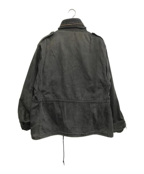 ALPHA（アルファ）ALPHA (アルファ) 後染めミリタリージャケット ブラック サイズ:XL-Rの古着・服飾アイテム