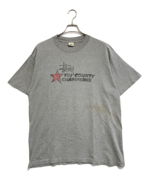 stussy（ステューシー）stussy (ステューシー) プリントTシャツ グレー サイズ:XLの古着・服飾アイテム