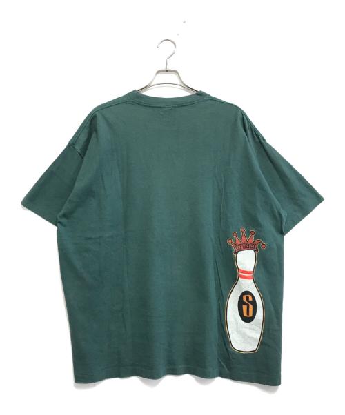 stussy（ステューシー）stussy (ステューシー) プリントTシャツ グリーン サイズ:XXLの古着・服飾アイテム