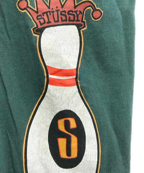 stussy（ステューシー）stussy (ステューシー) プリントTシャツ グリーン サイズ:XXLの古着・服飾アイテム