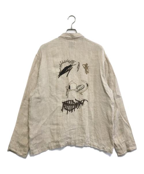 OUR LEGACY（アワーレガシー）OUR LEGACY (アワーレガシー) BOX SHIRT SCARECROW EMBROIDERY ベージュ サイズ:50の古着・服飾アイテム