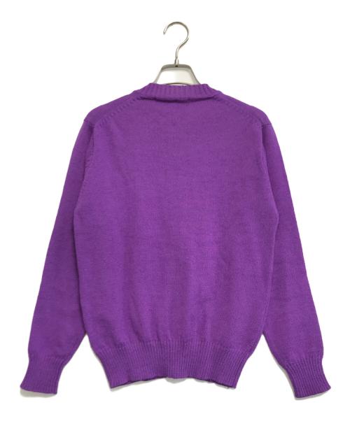 tricot COMME des GARCONS（トリココムデギャルソン）tricot COMME des GARCONS (トリココムデギャルソン) 花柄ウールニットカーディガン パープル サイズ:表記なしの古着・服飾アイテム