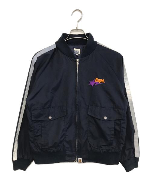 A BATHING APE（ア ベイシング エイプ）A BATHING APE (ア ベイシング エイプ) ブルゾン ネイビー サイズ:Sの古着・服飾アイテム