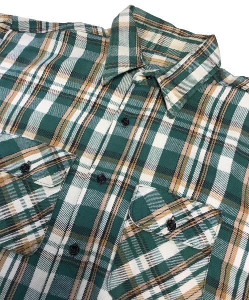 VINTAGE（ヴィンテージ）VINTAGE (ヴィンテージ) ネルシャツ グリーン サイズ:XLの古着・服飾アイテム