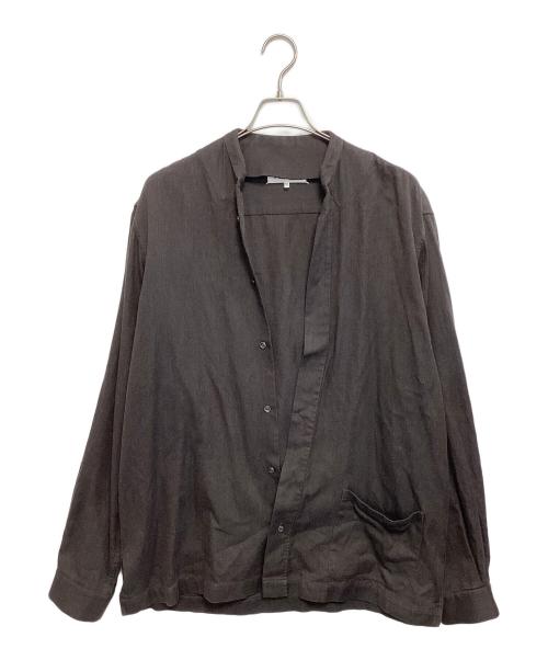 Maison Margiela（メゾンマルジェラ）Maison Margiela (メゾンマルジェラ) open shirt jacket グレー×ブラウン サイズ:42の古着・服飾アイテム