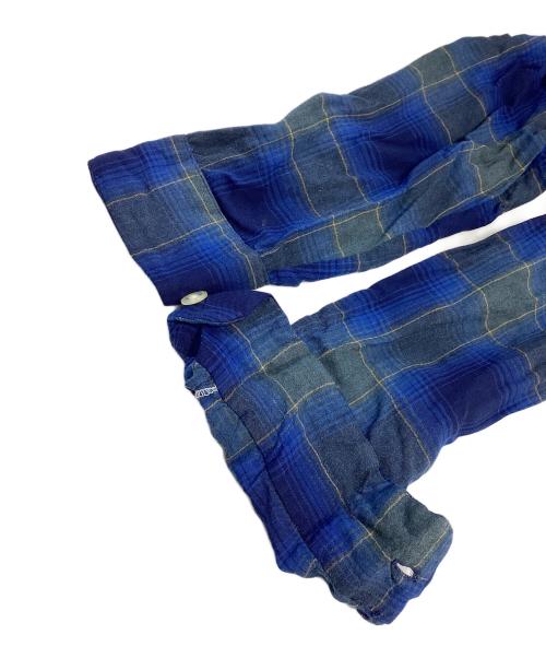 Boston Stone（ボストンストーン）Boston Stone (ボストンストーン) レーヨン混チェックシャツ ネイビー サイズ:ｍの古着・服飾アイテム