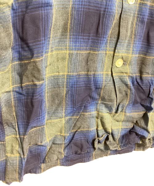 Boston Stone（ボストンストーン）Boston Stone (ボストンストーン) レーヨン混チェックシャツ ネイビー サイズ:ｍの古着・服飾アイテム