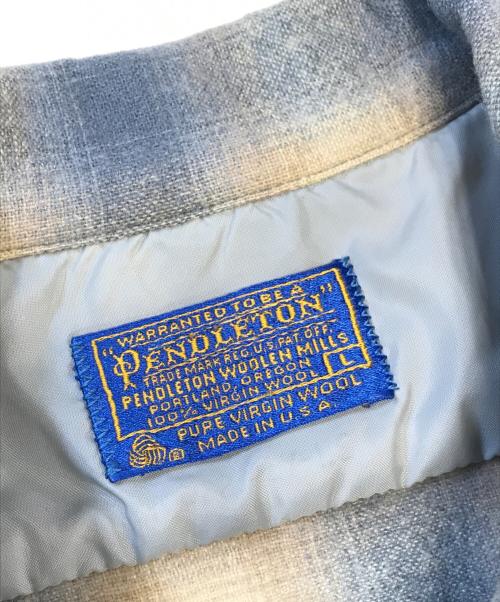 PENDLETON（ペンドルトン）PENDLETON (ペンドルトン) オンブレウールシャツ ベージュ サイズ:Lの古着・服飾アイテム