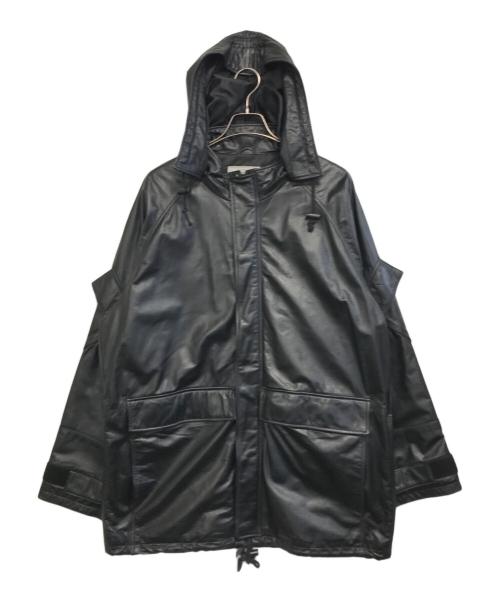 AVIREX（アヴィレックス）AVIREX (アヴィレックス) フーデッドレザージャケット ブラック サイズ:XLの古着・服飾アイテム