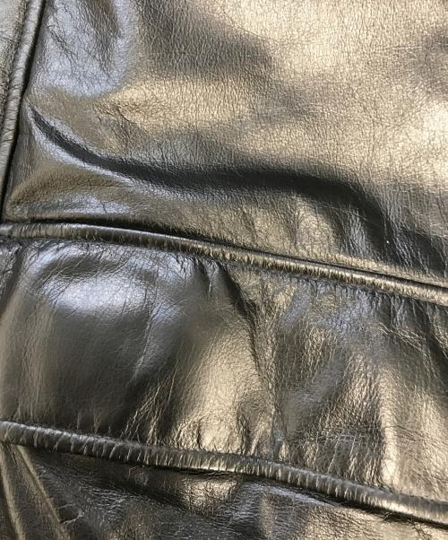 AVIREX（アヴィレックス）AVIREX (アヴィレックス) フーデッドレザージャケット ブラック サイズ:XLの古着・服飾アイテム